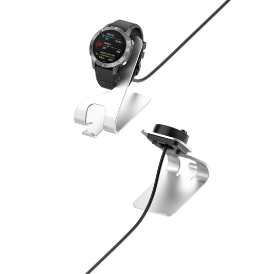 For Garmin Fenix 7X Smart Watch Metal Charger Stand(Silver) by buy2fix