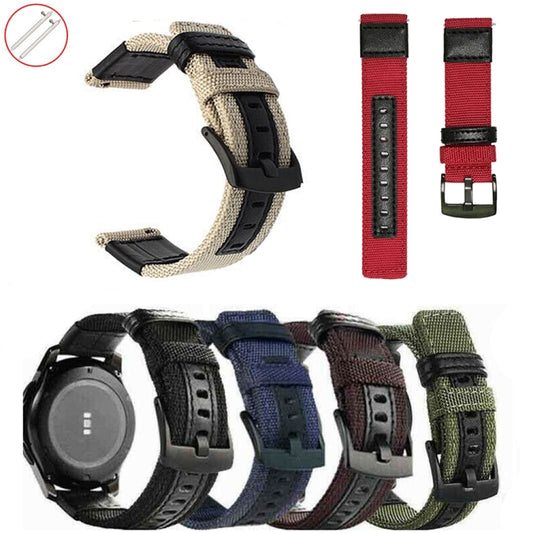 For Garmin Venu 2 Plus 20mm Canvas Wear-resistant Watch Band(Brown) by buy2fix