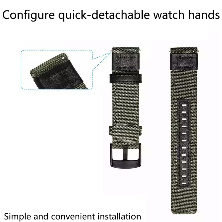 For Garmin Venu 2 Plus 20mm Canvas Wear-resistant Watch Band(Brown) by buy2fix