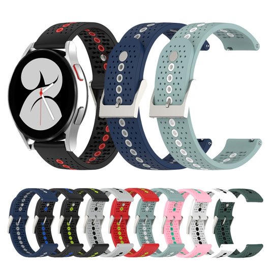 For Garmin Venu 2 Plus 20mm Silicone Watch Band(Black Blue) by buy2fix