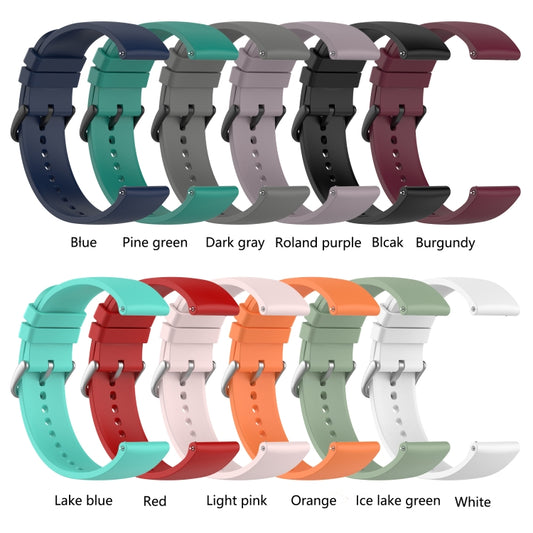 For Garmin Venu SQ 20mm Solid Color Silicone Watch Band(Lake Blue) by buy2fix