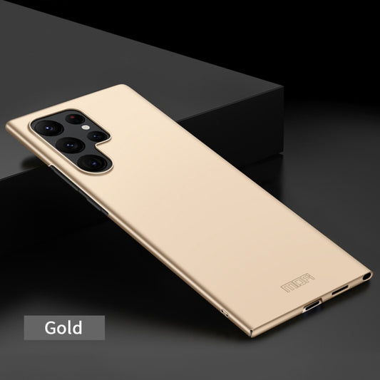 For Samsung Galaxy S22 Ultra 5G MOFI Frosted PC Ultra-thin Hard Case(Gold) by MOFI