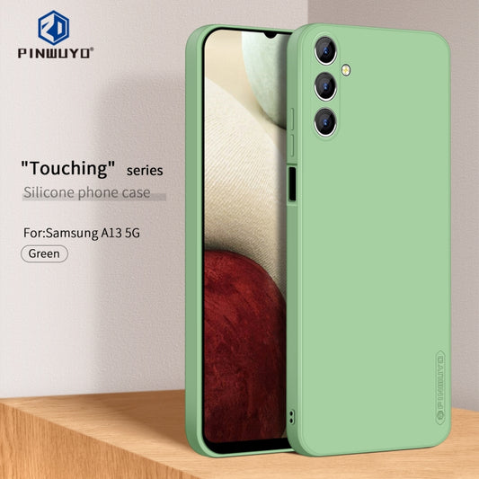 For Samsung Galaxy A13 5G PINWUYO Sense Series Liquid Silicone TPU Phone Case(Green) by PINWUYO