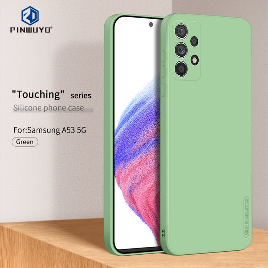 For Samsung Galaxy A53 5G PINWUYO Sense Series Liquid Silicone TPU Phone Case(Green) by PINWUYO