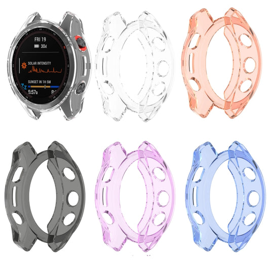 For Garmin Fenix 7s Shockproof TPU Soft Protective Case(Transparent) by buy2fix