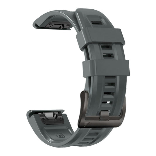 For Garmin Instinct 22mm Silicone Sport Pure Color Watch Band(Charcoal Gray) by buy2fix