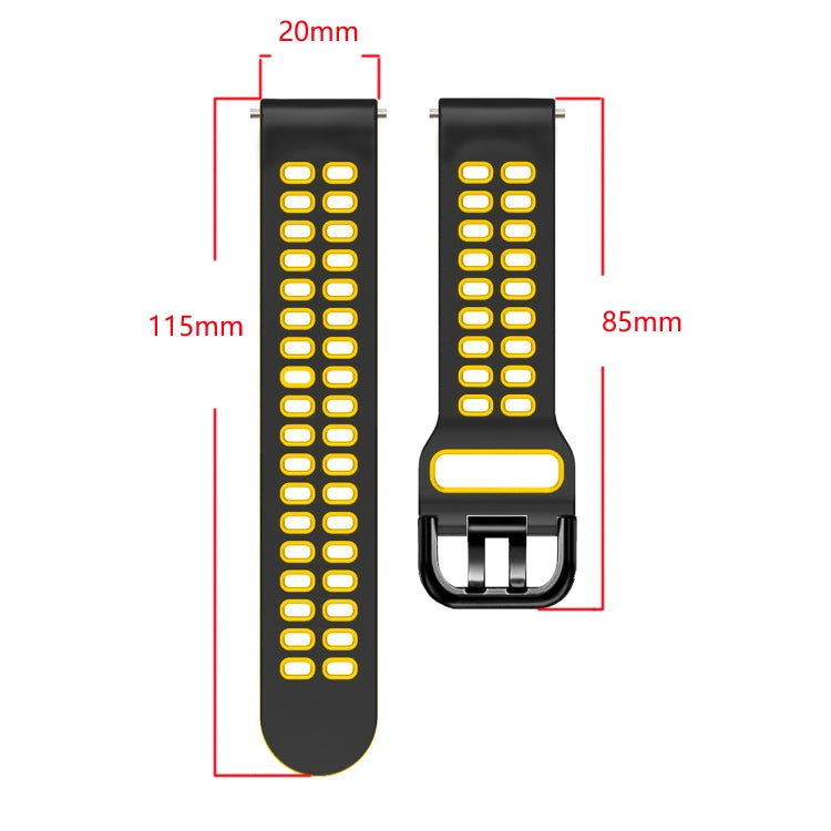 For Garmin Venu 2 Plus 20mm Mixed-color Silicone Watch Band(Orange Black) by buy2fix