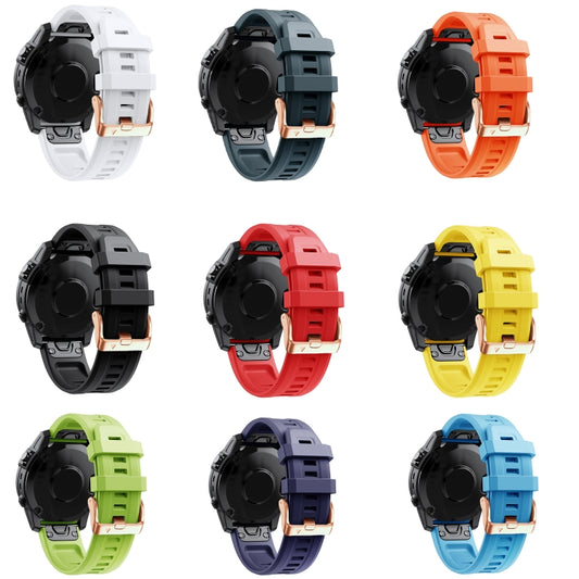 For Garmin Fenix 7s 20mm Silicone Watch Band(White) by buy2fix