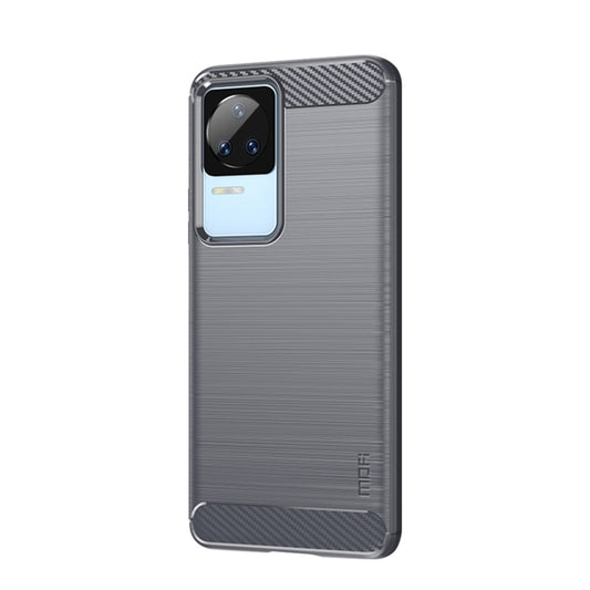 For Xiaomi Redmi K40S MOFI Gentleness Brushed Carbon Fiber Soft TPU Case(Gray) by MOFI