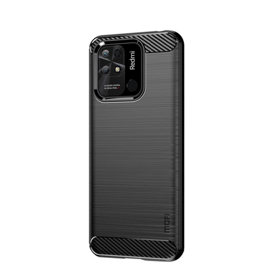 For Xiaomi Redmi 10C MOFI Gentleness Brushed Carbon Fiber Soft TPU Case(Black) by MOFI