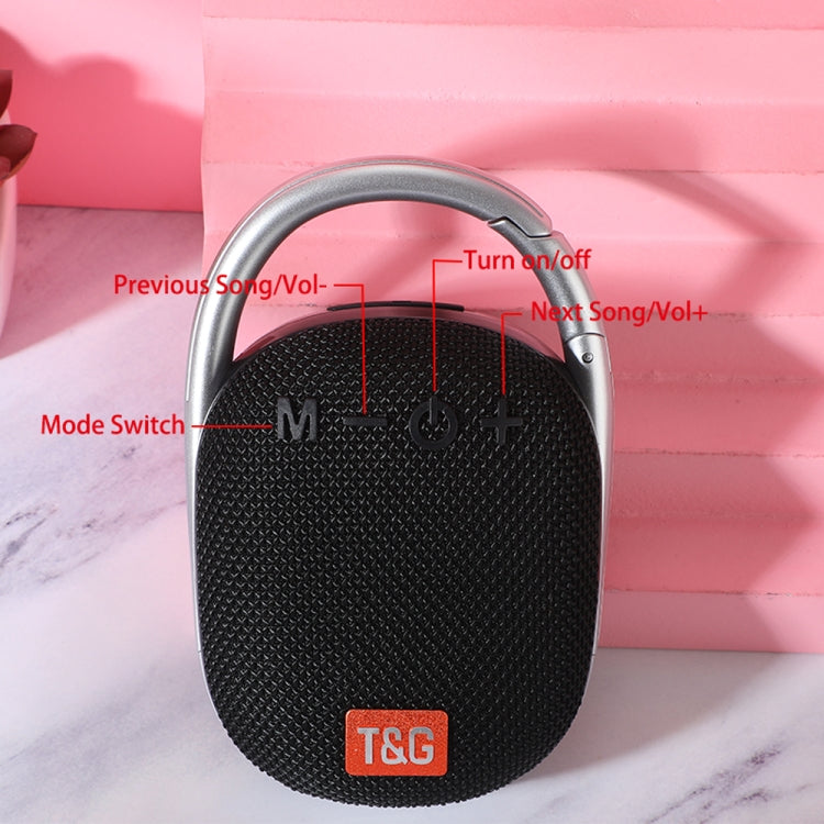 T&G TG321 TWS Portable Wireless Outdoor Mini Speaker with LED Light(Red) by T&G