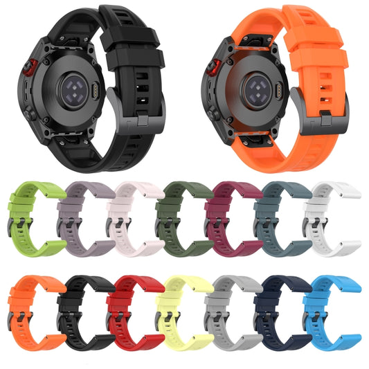 For Garmin Fenix 3 HR 26mm Silicone Sport Pure Color Watch Band(Red) by buy2fix