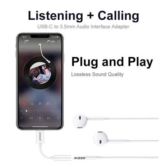 ENKAY USB-C / Type-C to 3.5mm Aux Adapter Digital Decoding Audio Cable by ENKAY
