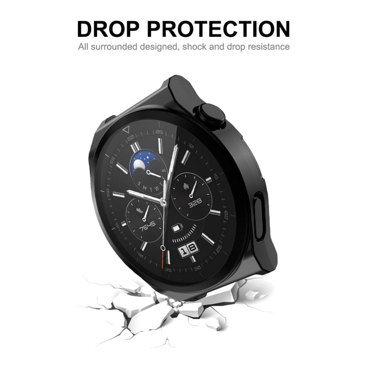 For Huawei Watch GT 3 Pro 46mm ENKAY Full Coverage Electroplated Soft TPU Case with Screen Protection(Rose Gold) by ENKAY