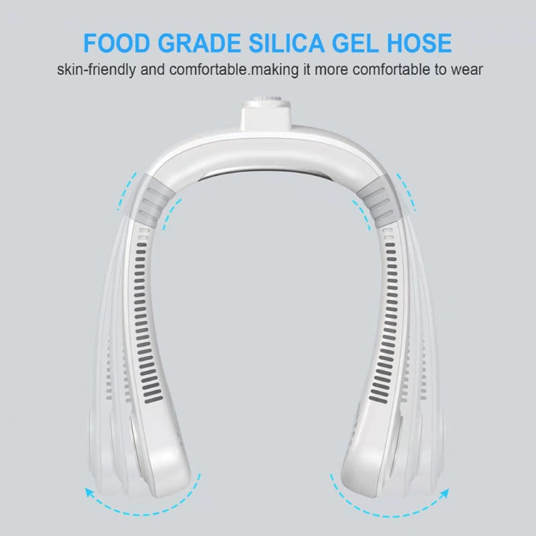 Aromatherapy Leafless Cooling Hanging Neck Fan Mini USB Portable Fan(black) by buy2fix