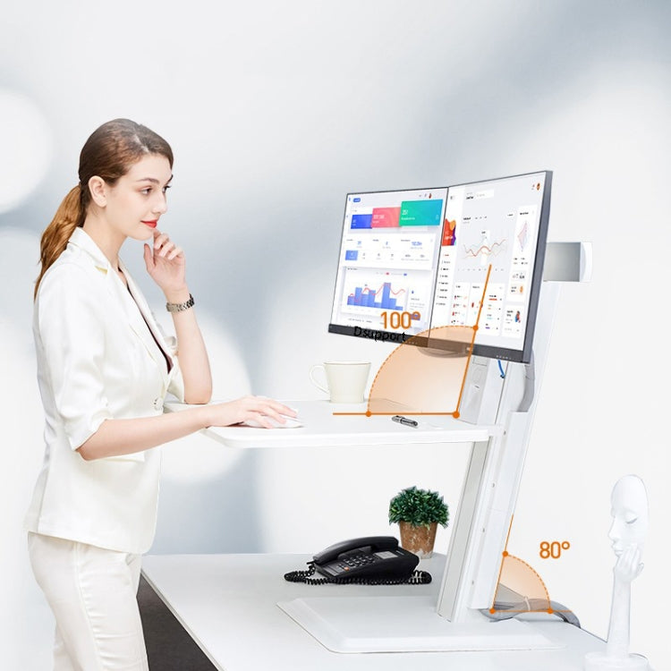 NORTH BAYOU NB S100 Computer Stand 22-27 inch Dual Monitor Mount with Keyboard Plate by buy2fix