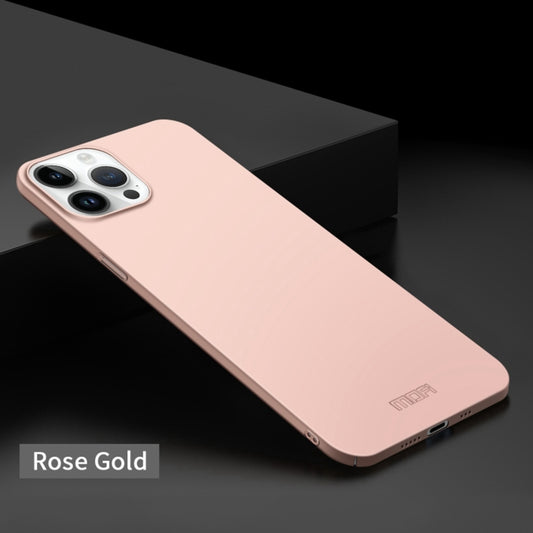 For iPhone 14 Pro Max MOFI Frosted PC Ultra-thin Hard Case (Rose Gold) by MOFI