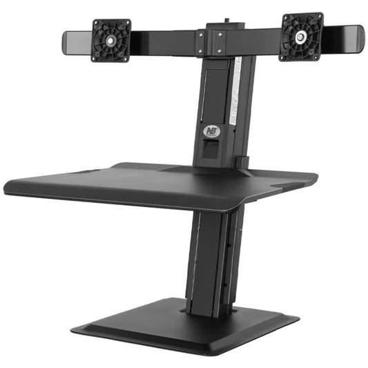 NORTH BAYOU NB L100 Sit-Stand Workstation Desk Table Clamp Dual LCD Monitor Mount For 22-27 inch by buy2fix