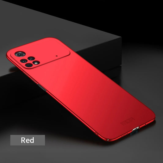 For Xiaomi POCO M4 Pro 4G MOFI Frosted PC Ultra-thin Hard Case(Red) by MOFI