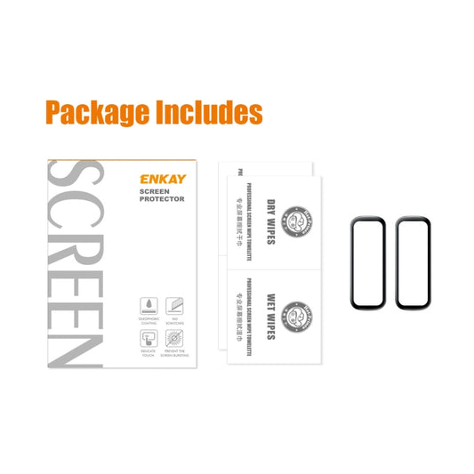 2 PCS For Samsung Galaxy Fit 2 ENKAY Hat-Prince 3D Full Coverage Soft PC Edge + PMMA HD Screen Protector Film by ENKAY