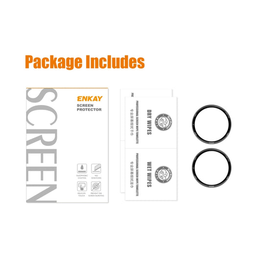 2 PCS For Garmin Forerunner 255S ENKAY Hat-Prince 3D Full Coverage Soft PC Edge + PMMA HD Screen Protector Film by ENKAY