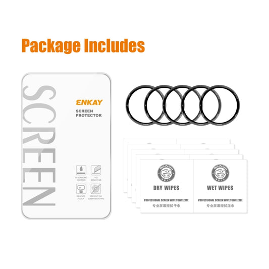 5 PCS For Garmin Forerunner 255S ENKAY Hat-Prince 3D Full Coverage Soft PC Edge + PMMA HD Screen Protector Film by ENKAY