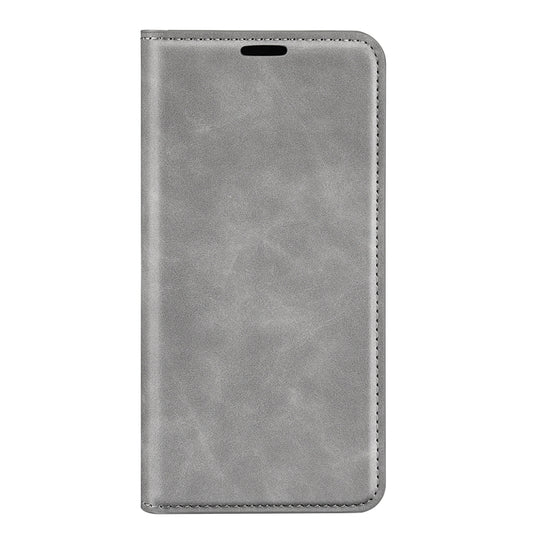 For ZTE Axon 40 Ultra Retro-skin Magnetic Suction Leather Phone Case(Grey) by buy2fix