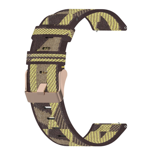 For Garmin Forerunner 255 22mm Nylon Woven Watch Band(Yellow) by buy2fix