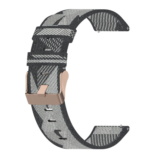 For Garmin Vivoactive 4 22mm Nylon Woven Watch Band(Grey) by buy2fix