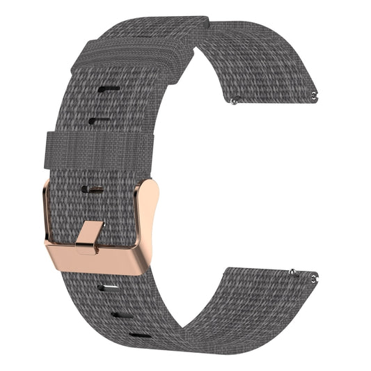For Garmin Venu 2 Plus 20mm Nylon Woven Watch Band(Dark Grey) by buy2fix