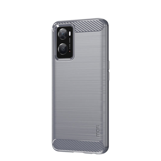 For OPPO A57 4G / A57 5G / A77 5G MOFI Gentleness Series Brushed Texture Carbon Fiber Soft TPU Case(Gray) by MOFI
