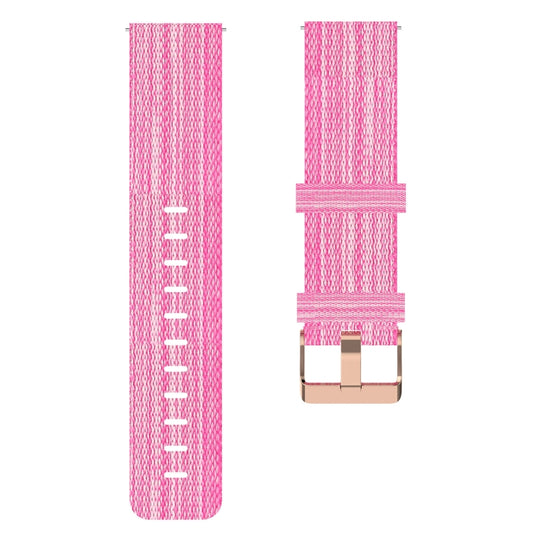 For Samsung Galaxy Watch 4 Classic 42mm 20mm Nylon Woven Watch Band(Pink) by buy2fix