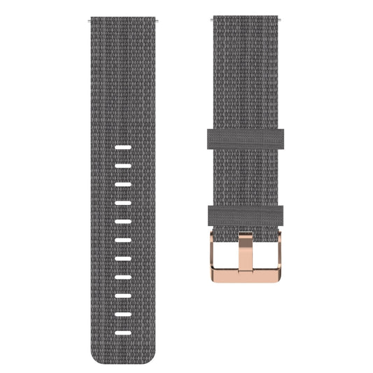 For Samsung Galaxy Watch 4 Classic 42mm 20mm Nylon Woven Watch Band(Dark Grey) by buy2fix