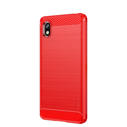 For Sony Xperia Ace 3 MOFI Gentleness Brushed Carbon Fiber Soft TPU Case(Red) by MOFI
