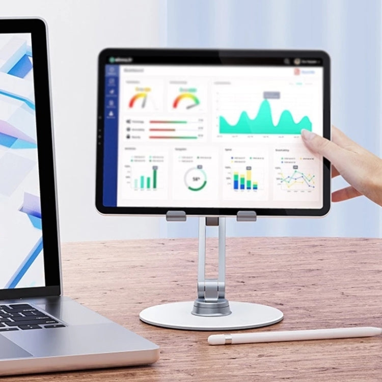 BONERUY L08 Tablet Phone Riser Bracket Foldable Long Arm Pad Mobile Holder Rack by BONERUY