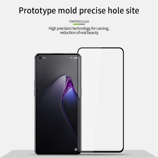For OPPO Reno7 A PINWUYO 9H 2.5D Full Screen Tempered Glass Film(Black) by PINWUYO
