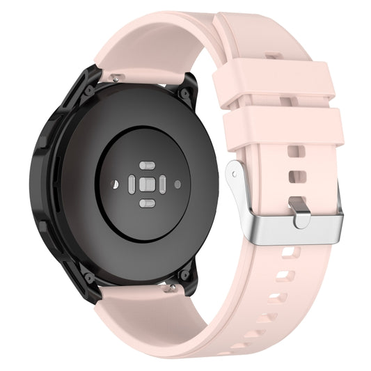 Protruding Head Silicone Strap Silver Buckle For Samsung Galaxy Watch 42mm 20mm(Pink) by buy2fix