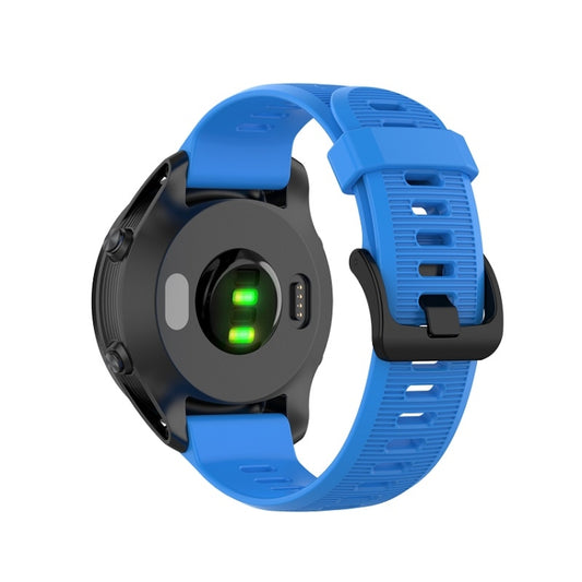For Garmin Forerunner945 / fenix5 Plus / Approach S60 Monochrome Silicone Watch Band(Blue) by buy2fix