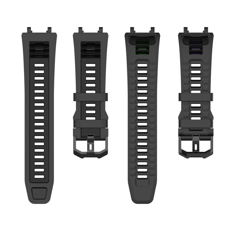 For Amazfit T-Rex 2 Silicone Leisure Watch Band(Black) by buy2fix