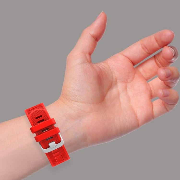 For Garmin Forerunner 245 Music 20mm Silicone Twill Watch Band(Orange) by buy2fix