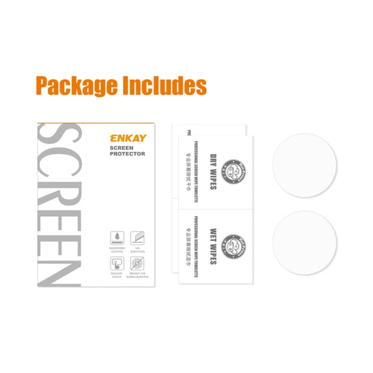 2 PCS For Samsung Galaxy Watch5 44mm ENKAY 0.2mm 9H Tempered Glass Screen Protector Watch Film by ENKAY