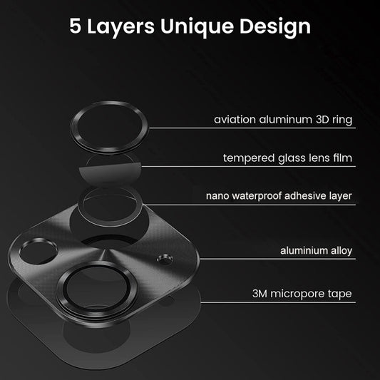 For iPhone 14 / 14 Plus ENKAY Aluminium Alloy Tempered Glass Lens Cover Film (Red) by ENKAY