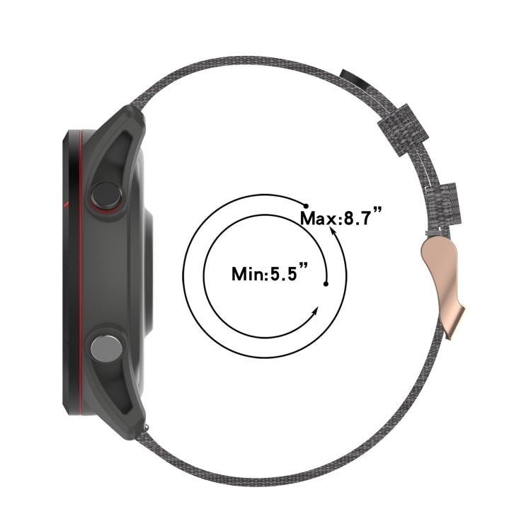 For Samsung Galaxy Watch4 Classic 46mm 20mm Nylon Woven Watch Band(Grey) by buy2fix