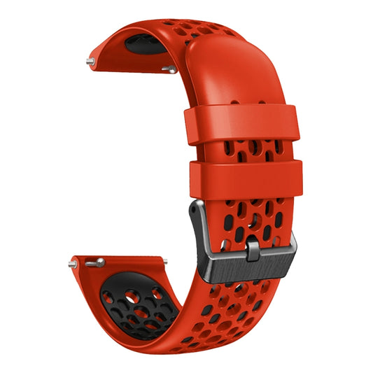 For Huawei Watch GT2 Pro 22mm Two-Color Breathable Silicone Watch Band(Red+Black) by buy2fix