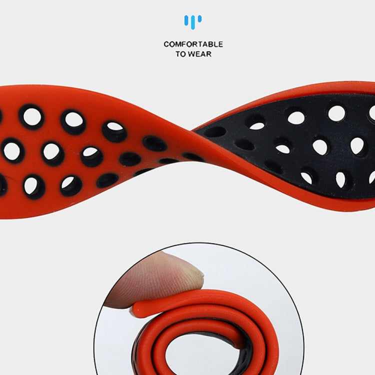 For Samsung Galaxy Watch 46mm 22mm Two-Color Breathable Silicone Watch Band(Midnight Blue+Orange) by buy2fix