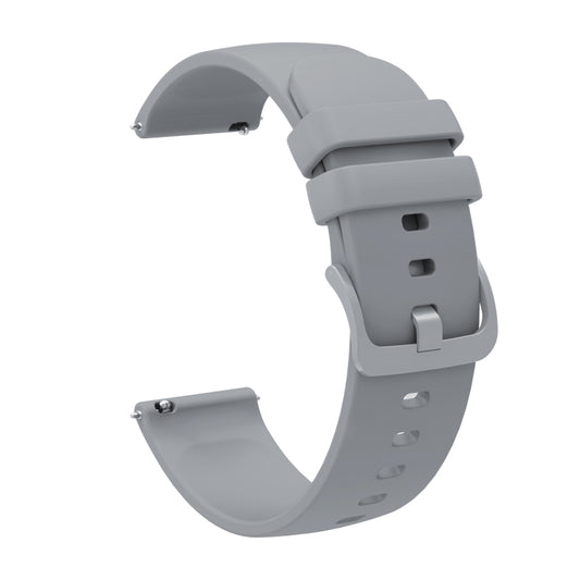 For Garmin Vivomove 3S 18mm Solid Color Soft Silicone Watch Band(Grey) by buy2fix