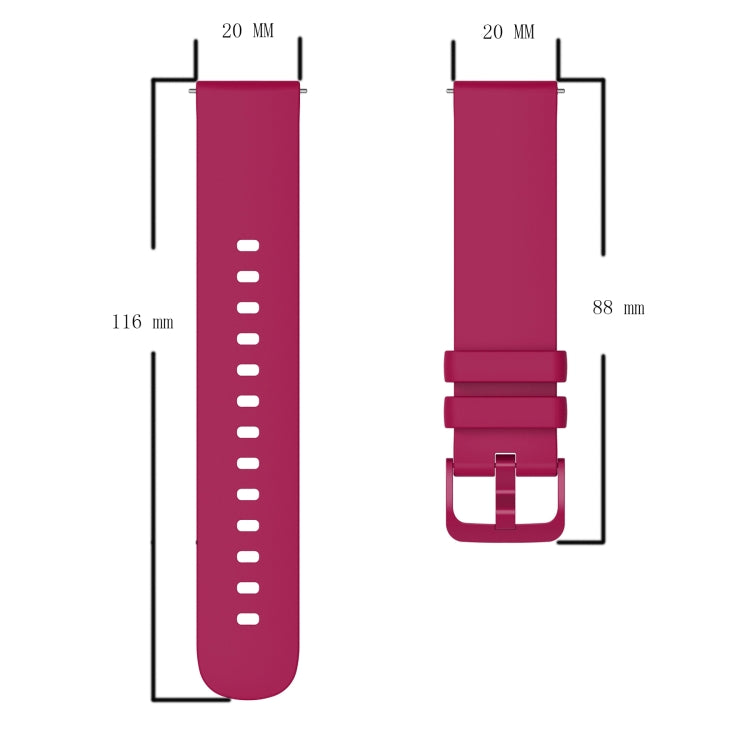 For Samsung Gear Sport 20mm Solid Color Soft Silicone Watch Band(Pine Green) by buy2fix