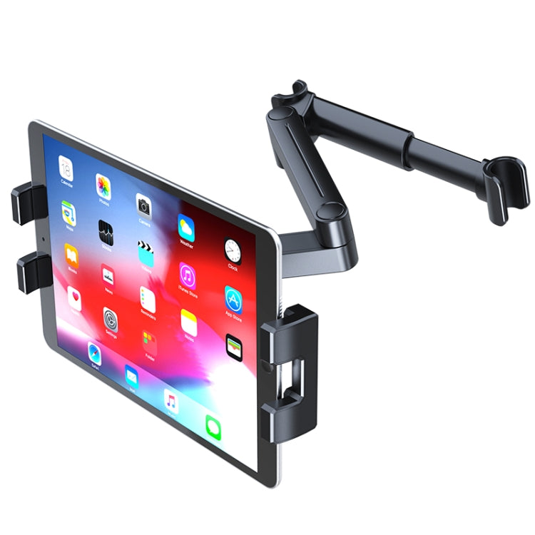 A081+X159 Car Backseat Headrest Tablet Bracket Long Arm Collapsible Mount by buy2fix