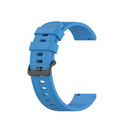 For Samsung Galaxy Watch 42mm 20mm Solid Color Soft Silicone Watch Band(Blue) by buy2fix