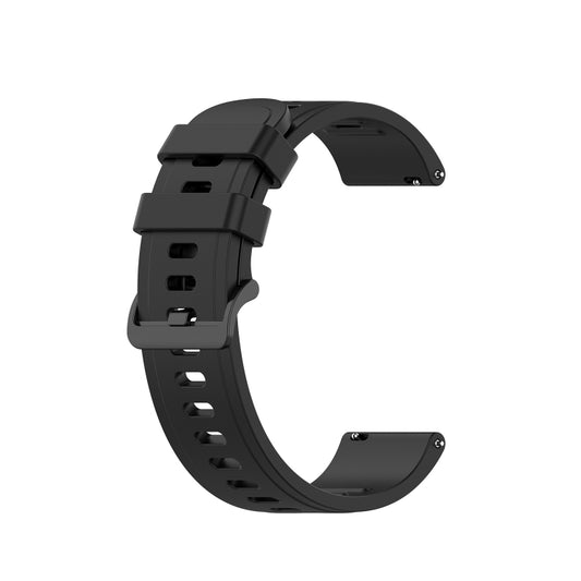 For Garmin Venu 2 Plus 20mm Solid Color Soft Silicone Watch Band(Black) by buy2fix